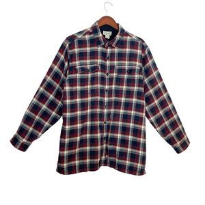 LL Bean Plaid Fleece-Lined Flannel Shirt- Men’s Size L